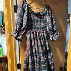 Plaid Ruffle Dress